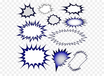 Explosion Comics Cartoon Drawing - Comic exploded cloud material 