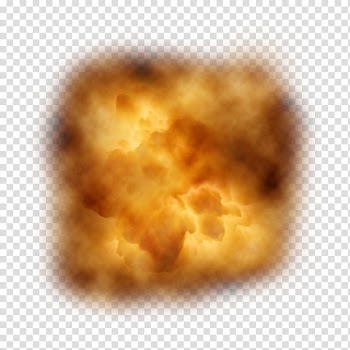 Explosion Render, orange smoke transparent background PNG clipart