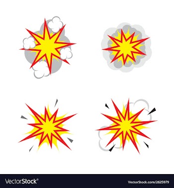  					Explosions vector image														