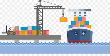 Export Goods and Services Tax Import International trade - Vector hand painted port sea 