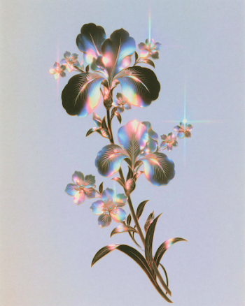 Exquisite Mother-of-Pearl Iris Floral Design