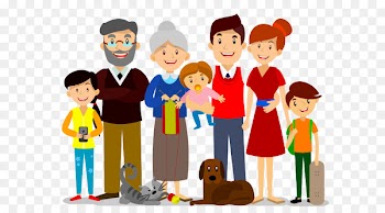 Extended family Father Family tree - cartoon family 