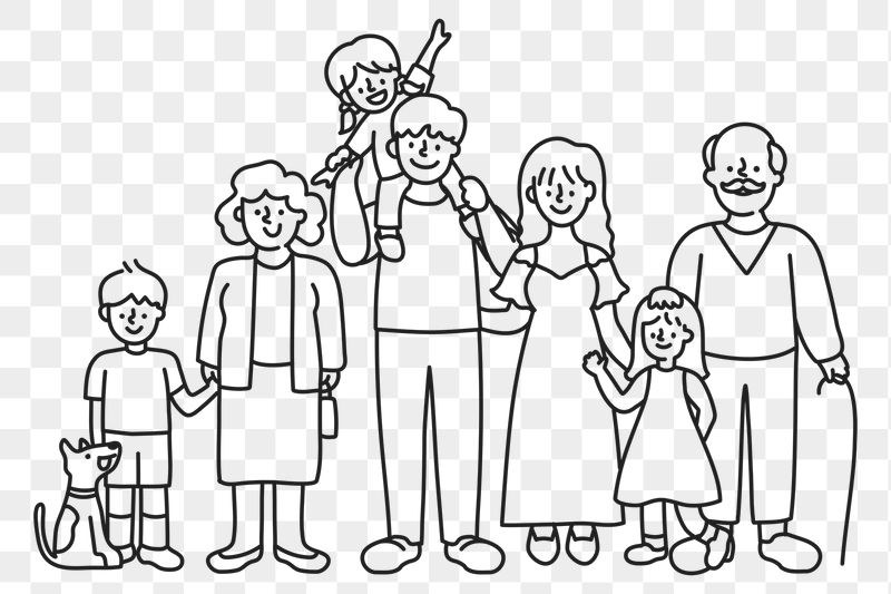Extended family png sticker, character, | Free PNG Illustration - rawpixel