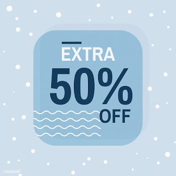 Extra 50% off sale badge vector | Free stock vector - 504909