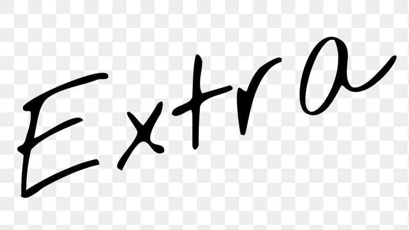 Extra word png, simple typography | Free PNG - rawpixel
