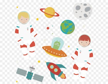 Extraterrestrials in fiction - Cartoon Space Vector 