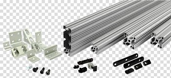 Extrusion 80/20 Aluminium T-slot nut Framing, Aluminum transparent background PNG clipart