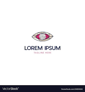 Eye diamond jewelry creative business logo vector image