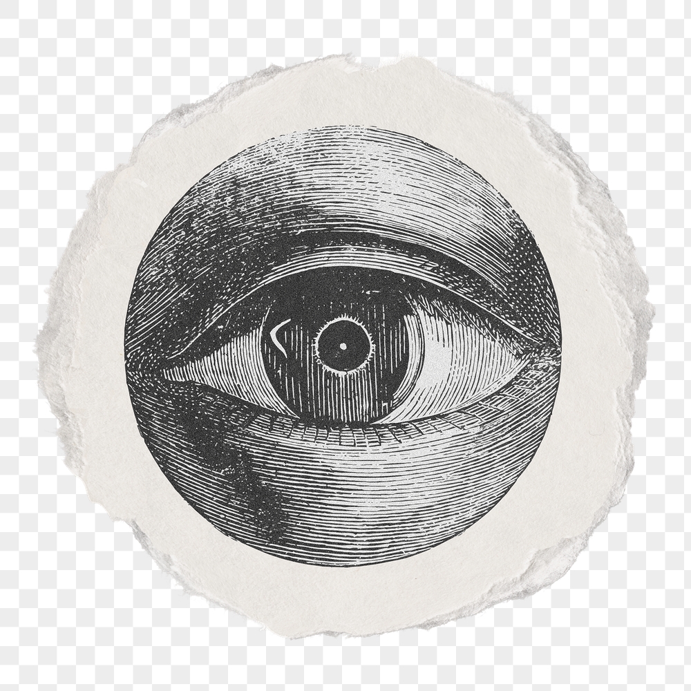 Eye etching png sticker, ripped | Free PNG Illustration - rawpixel
