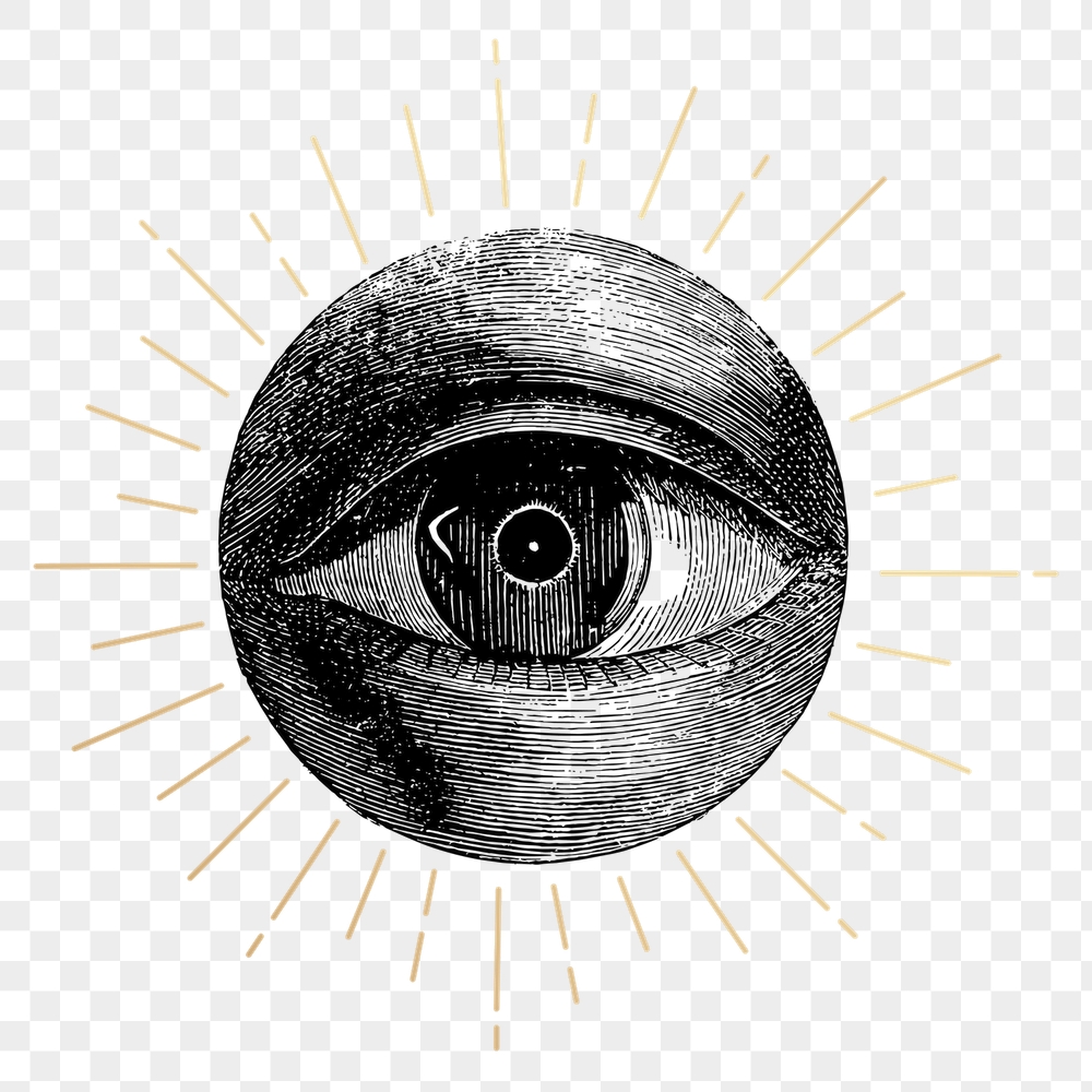 Eye etching png sticker, vintage | Free PNG Illustration - rawpixel
