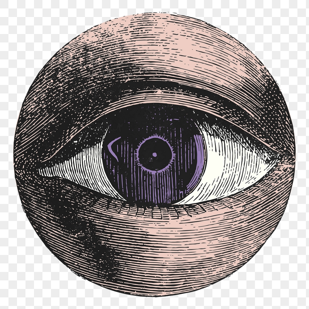 Eye etching png sticker, vintage | Free PNG Illustration - rawpixel