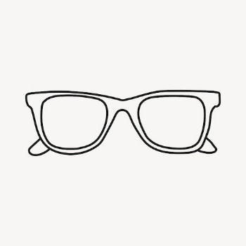 Eye-glasses clipart, accessory line art | Free Vector Illustration - rawpixel