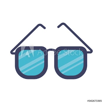 eye glasses flat style icon