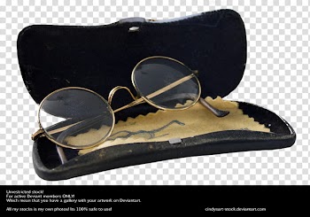 Eye Glasses In Box, gray framed hippie eyeglasses and clamshell case transparent background PNG clipart