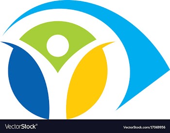  					Eye people abstract colored logo vector image														