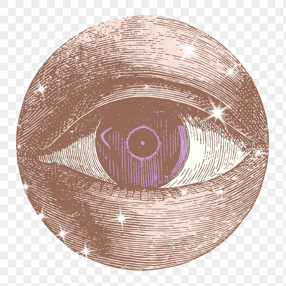 Eye png sticker, mystical sparkly | Free PNG Illustration - rawpixel