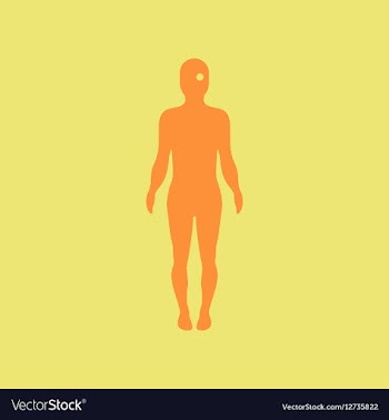 Eye point on human body vector image