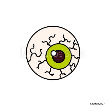eye scary with veins of halloween