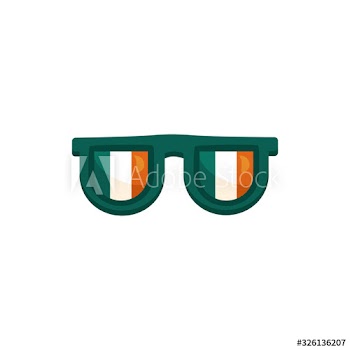eyeglasses with ireland flag detailed style icon