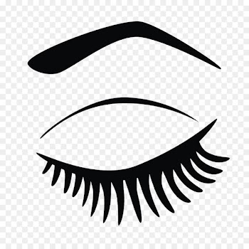Eyelash extensions Clip art - Hand painted eyes closed 