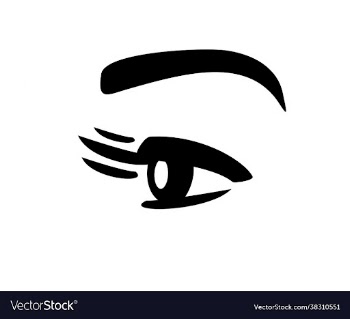 eyelashes and eye