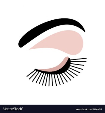 eyelashes and eyes logo on a white background