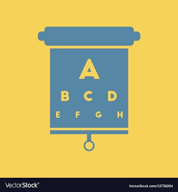 Eyesight check vector image