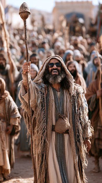 Ezra the Priest Leading Joyful Israelites from Babylon to Jerusalem
