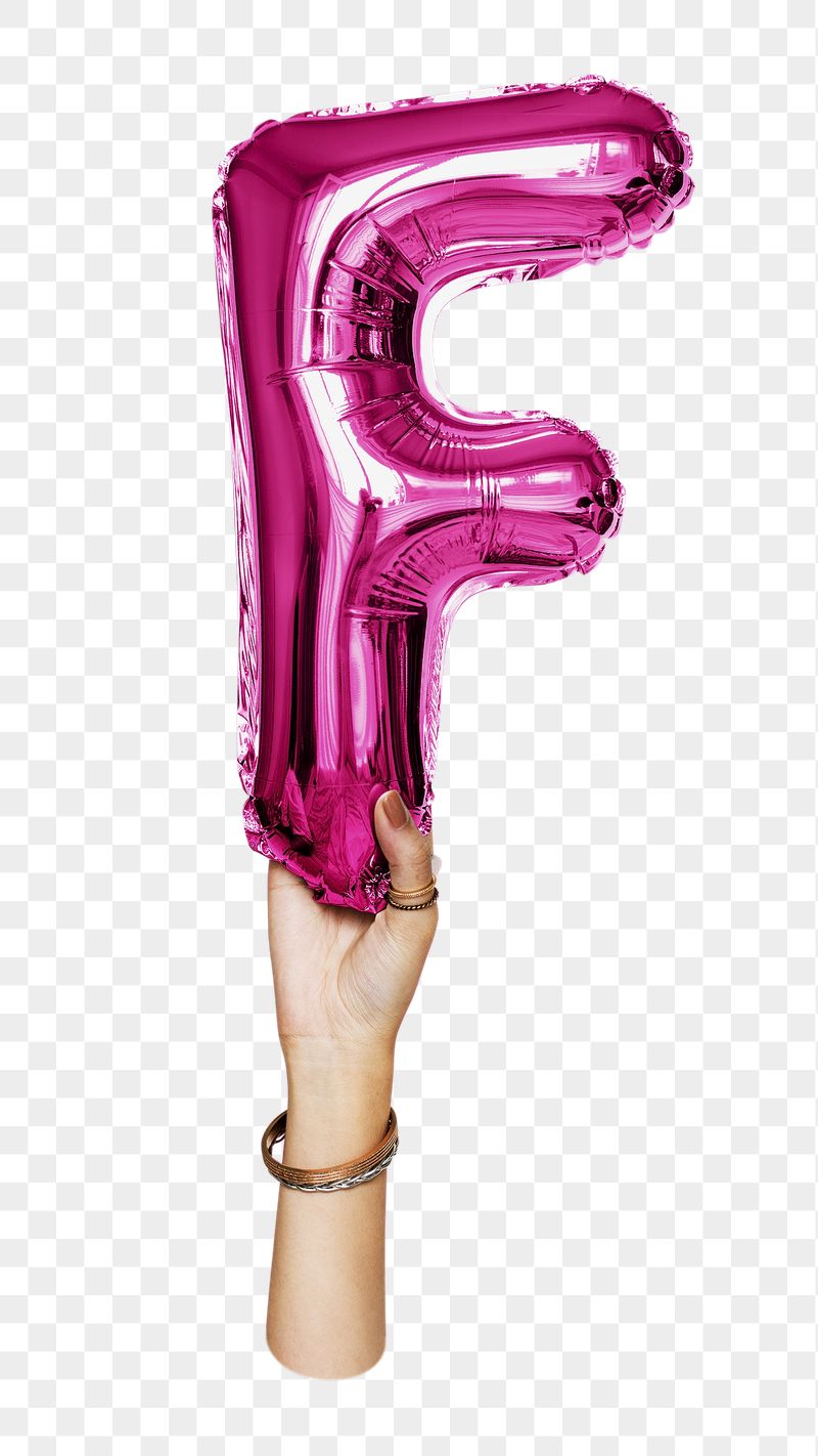 F letter balloon png sticker, | Free PNG - rawpixel