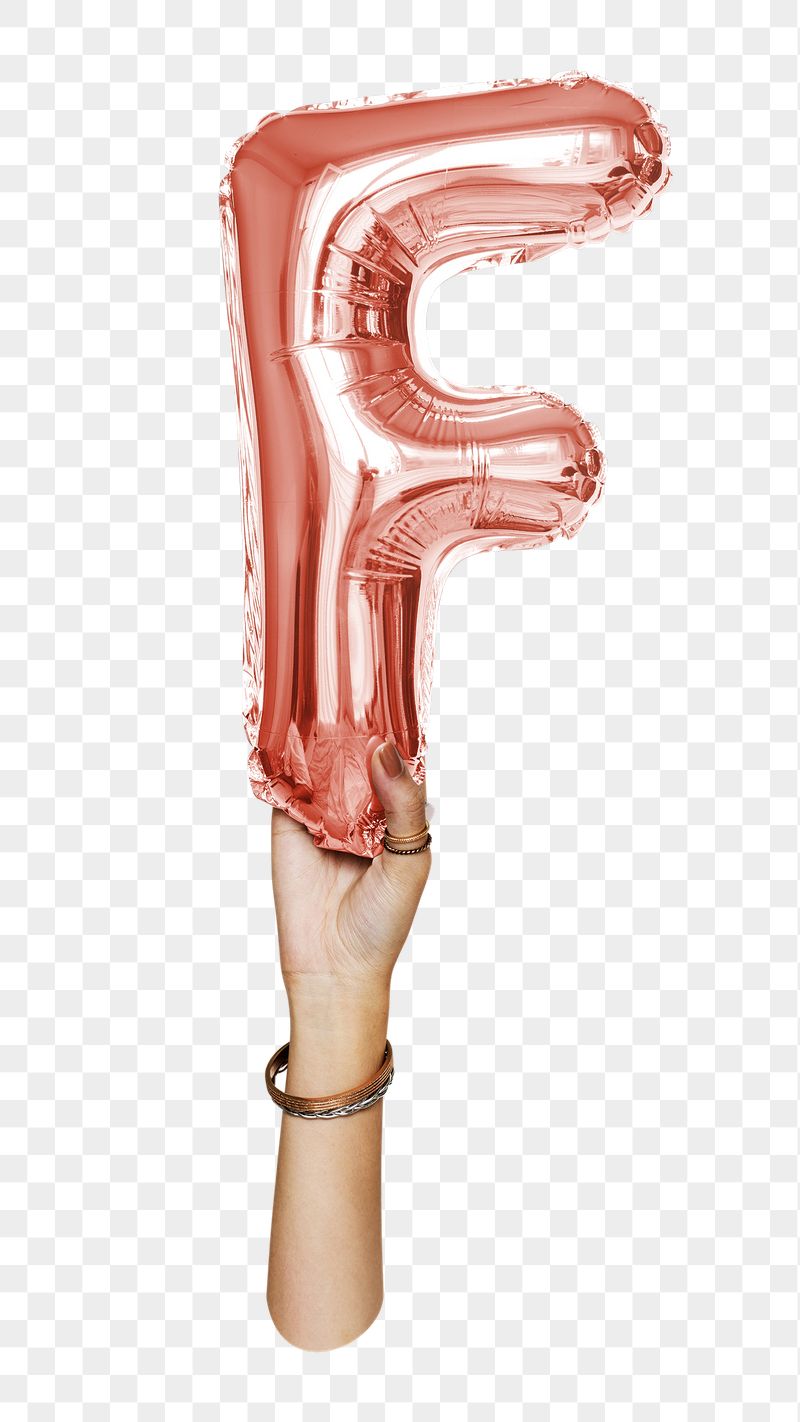 F letter balloon png sticker, | Free PNG - rawpixel
