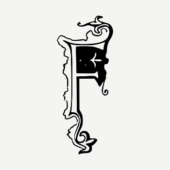 F letter drawing, vintage illustration | Free PSD - rawpixel