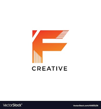 f letter logo design letter logo design template