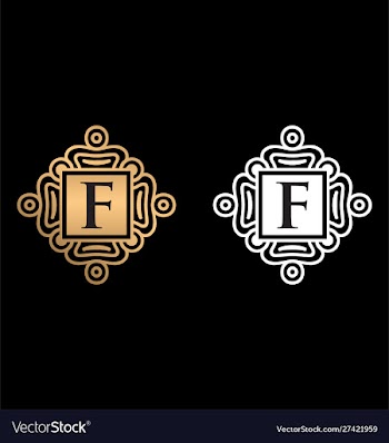 F letter logo f monogram logo f letter vector image