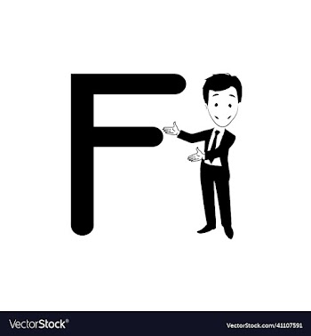 f letter logo template
