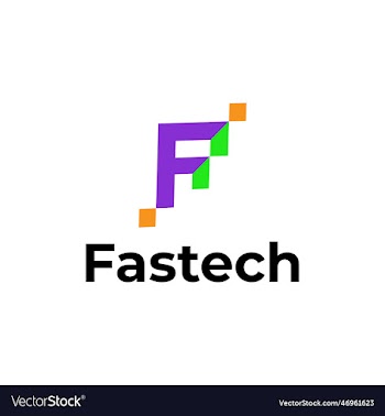 f letter modern tech logo design