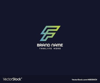f modern letter logo