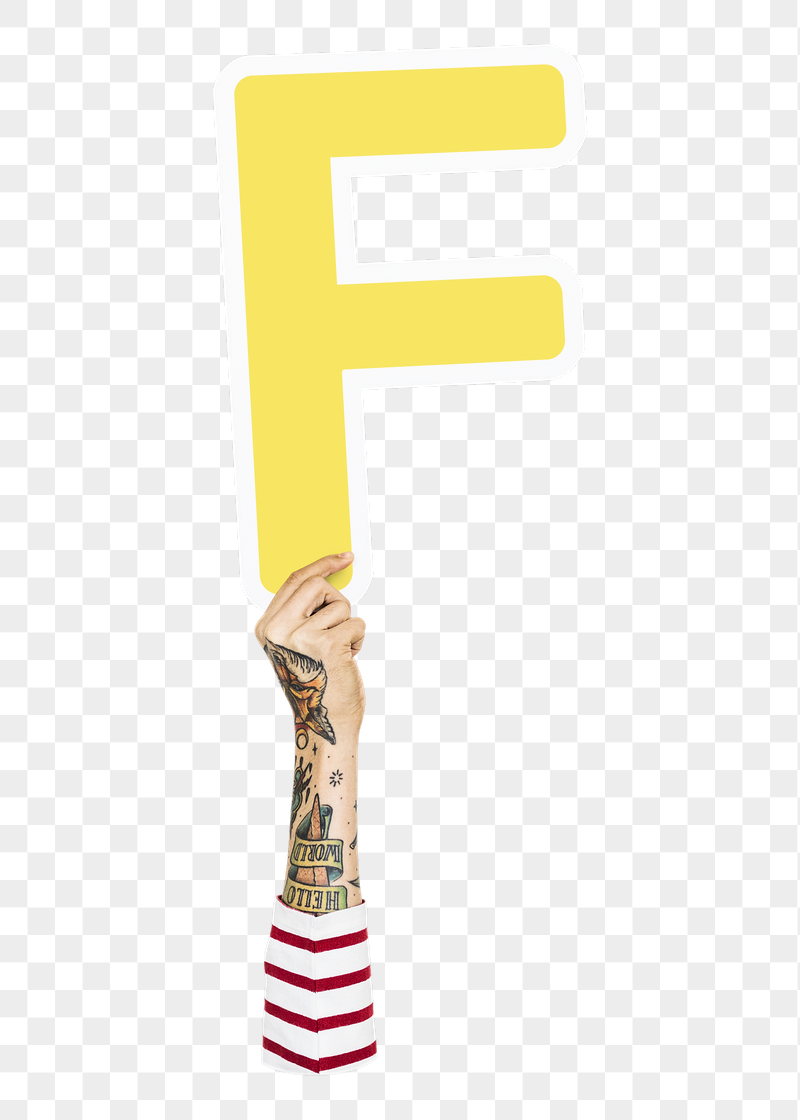 F png English alphabet, hand | Free PNG - rawpixel