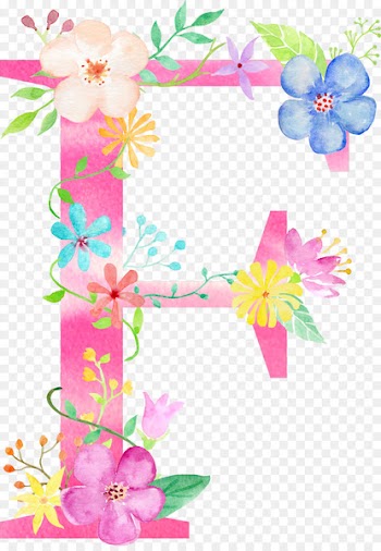 F Poster Letter Initial - Flowers letter F 