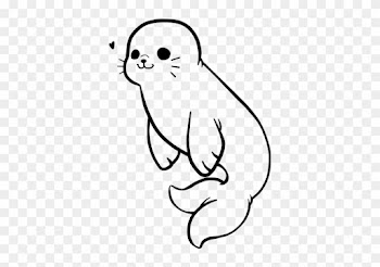 F2u} Baby Seal Lines By Littlead0ptz On Deviantart - Drawing A Baby Seal