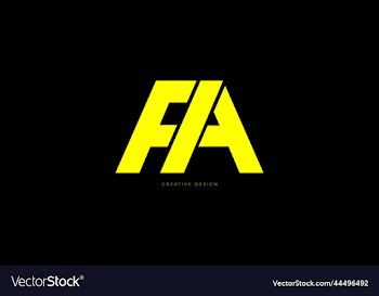 fa creative brand letter logo concept