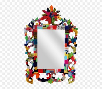 Fabric Covered Mirror - Picture Frame