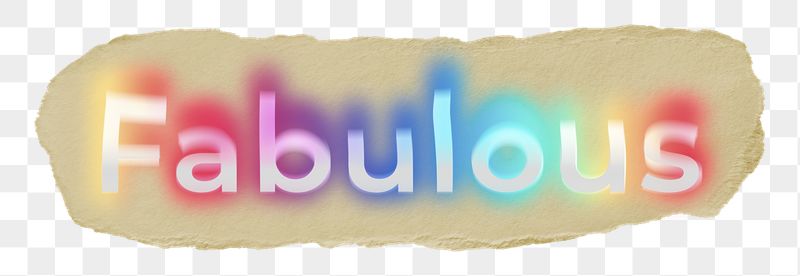 Fabulous png ripped paper word | Free PNG - rawpixel
