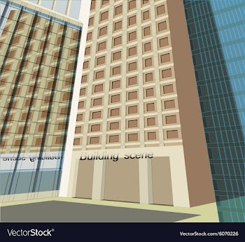 Facade build scene vector image