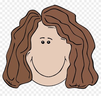Face Clipart - Cartoon With Brown Hair