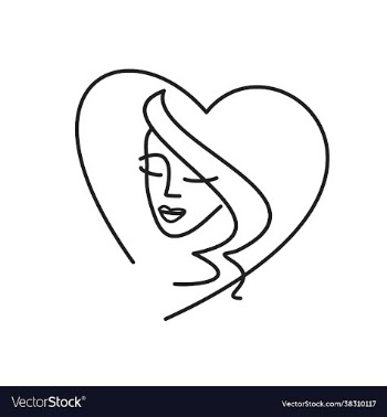 face girl logo on a white background