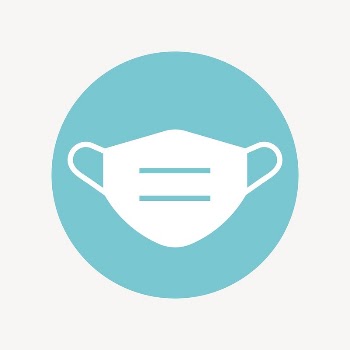 Face mask icon badge, flat | Free Icons - rawpixel