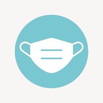 Face mask icon badge, flat | Free Icons - rawpixel