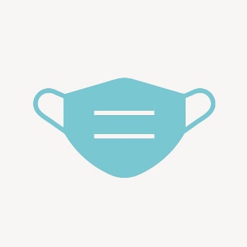 Face mask icon, blue flat | Free Icons - rawpixel