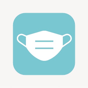 Face mask icon, flat square | Free Icons - rawpixel