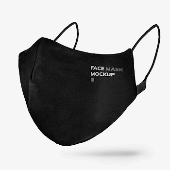 Face mask mockup, black design | Free PSD Mockup - rawpixel